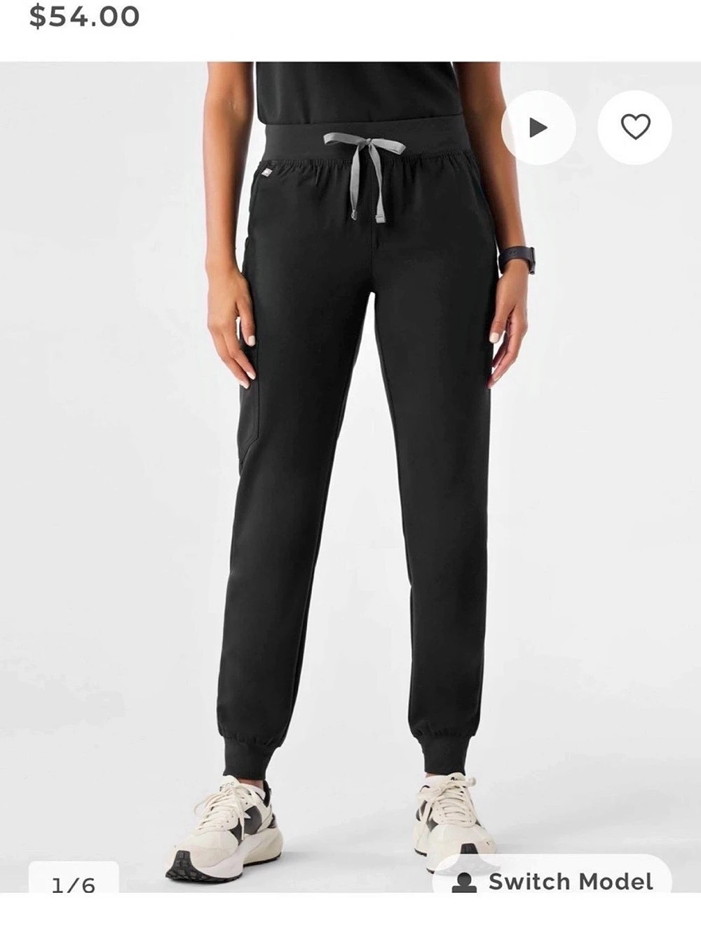 FIGS Zamora Jogger Scrub Pant Black